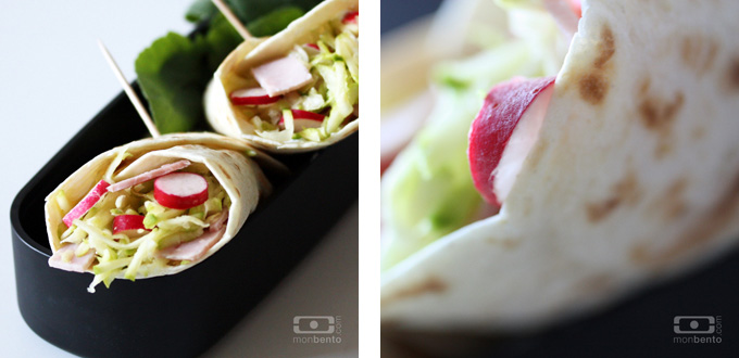 Recette pour bentos : wraps