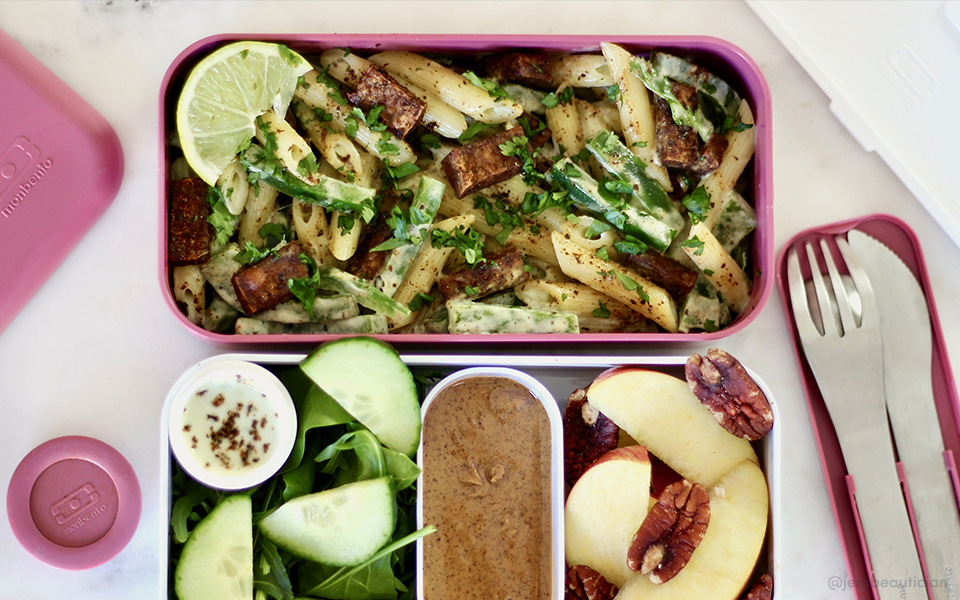 Falafel Hummus and Salad Meal-Prep Bento Boxes