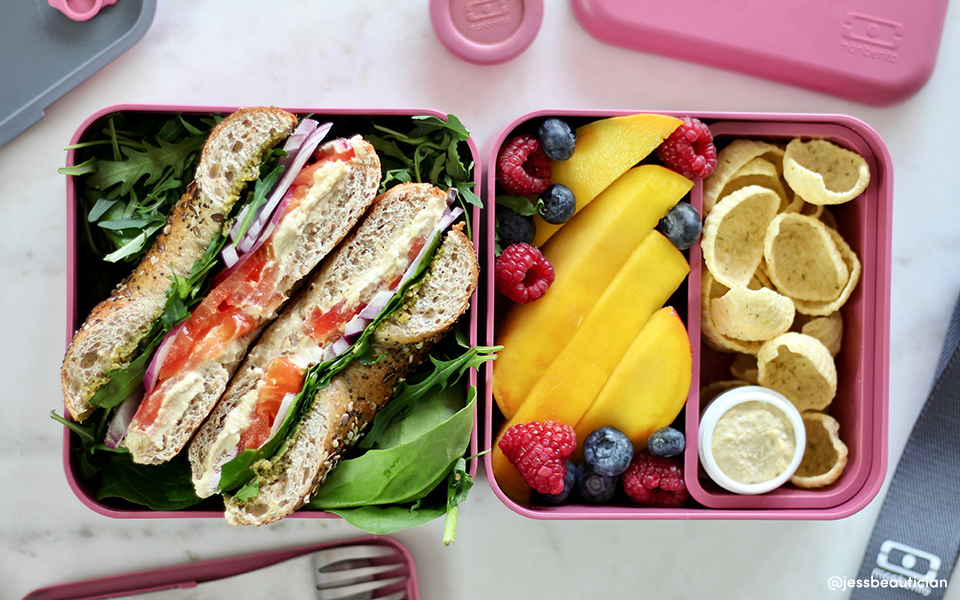 Falafel Hummus and Salad Meal-Prep Bento Boxes