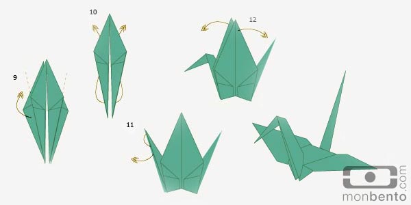 mon bento idée déco origami tutorial grue