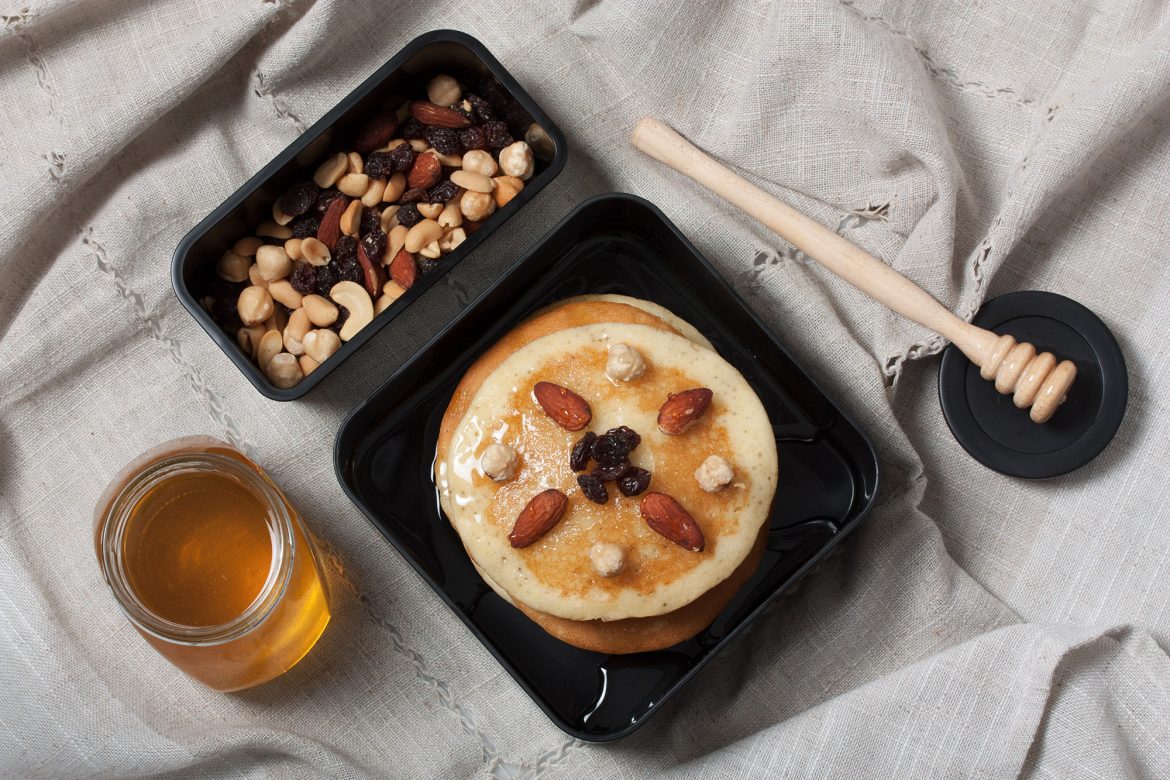 Pancakes miel/fruits secs