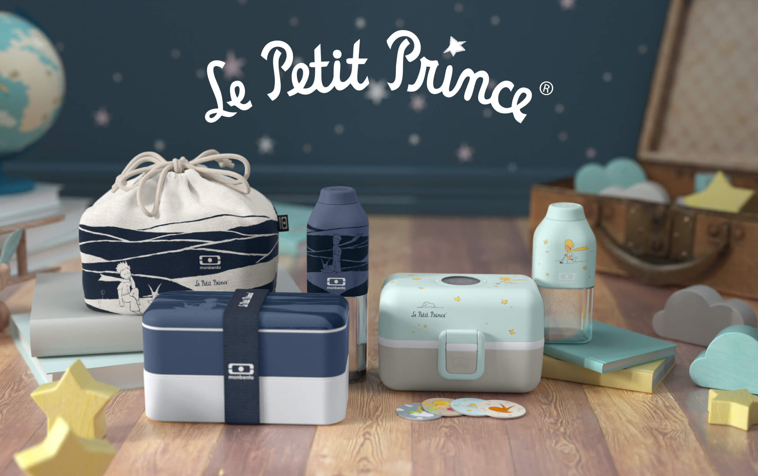 Monbento Original Le Petit Prince Bento Box 2x500ml (Désert)-EOL
